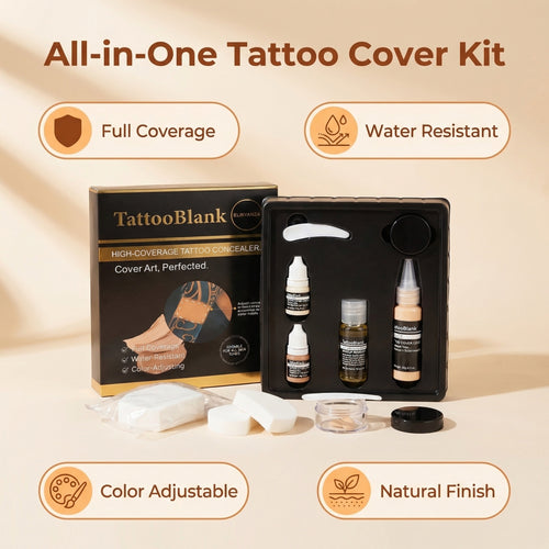 ELIXVANZA Body Coverage Perfector - Tattoo Cover Up Makeup, Body Foundation, Waterproof No Transfer Leg & Body Makeup