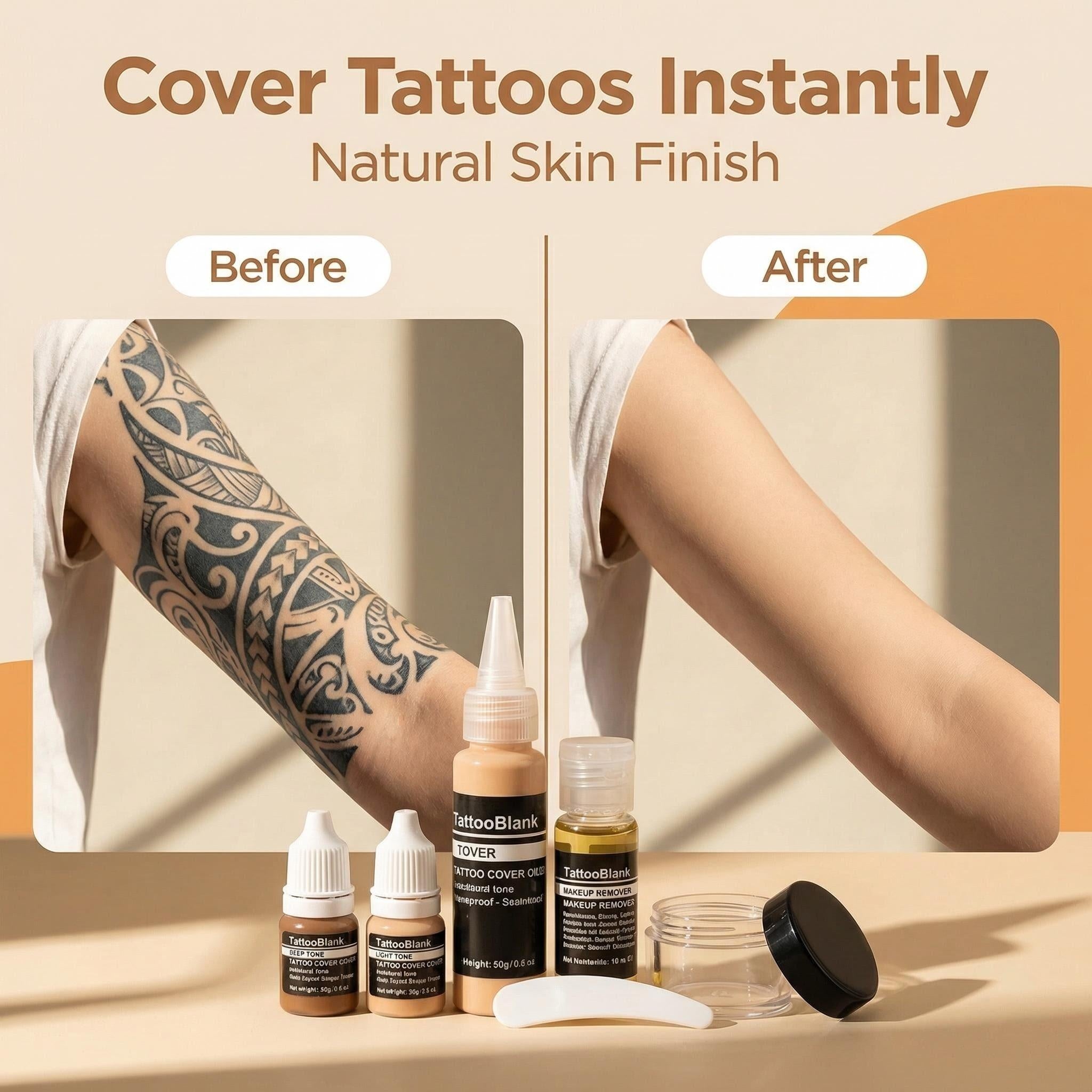 ELIXVANZA Body Coverage Perfector - Tattoo Cover Up Makeup, Body Foundation, Waterproof No Transfer Leg & Body Makeup